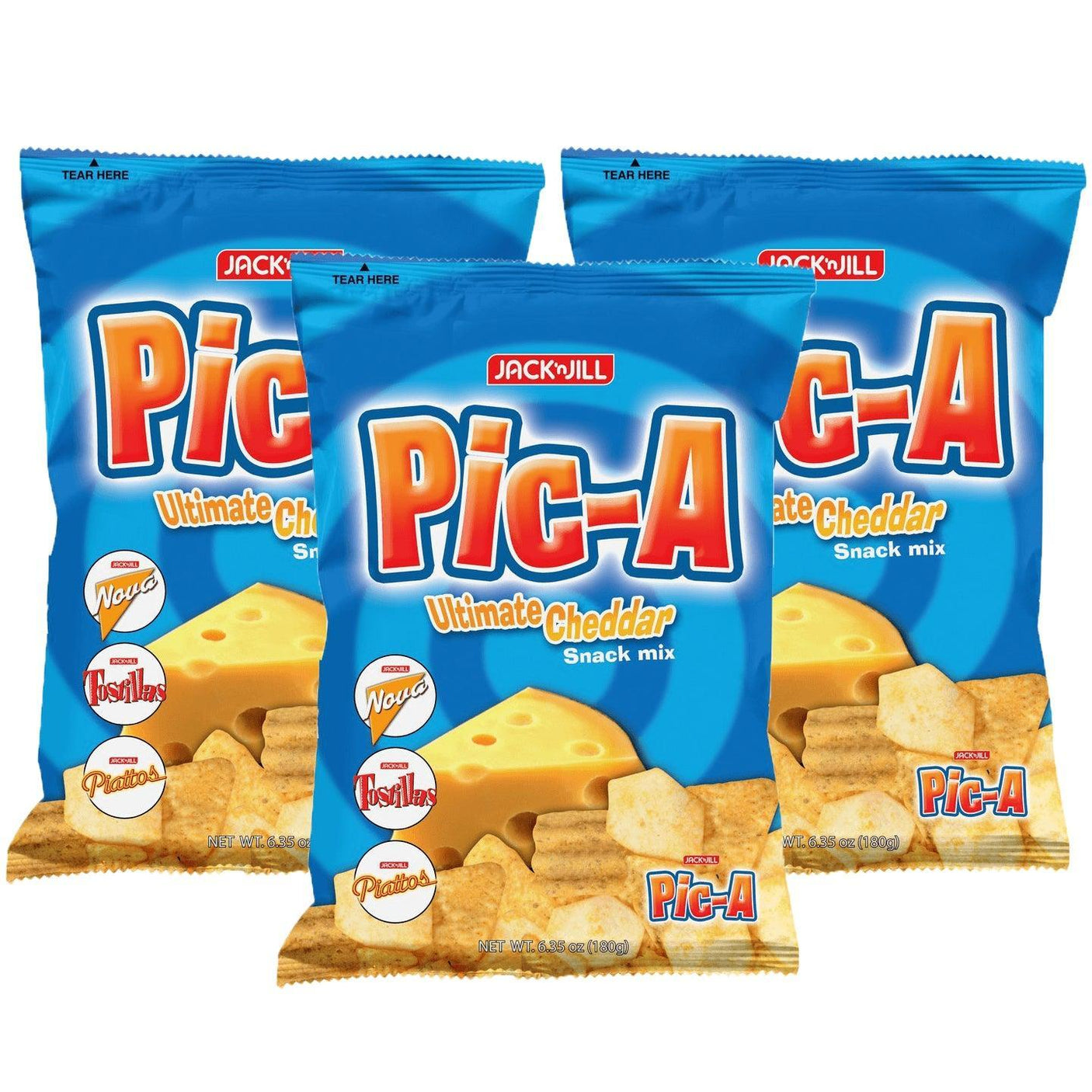 Jack 'n Jill Pic-A Ultimate Cheddar Snack Mix - 3Pcs × 90g (Combo Offer) - Pinoyhyper