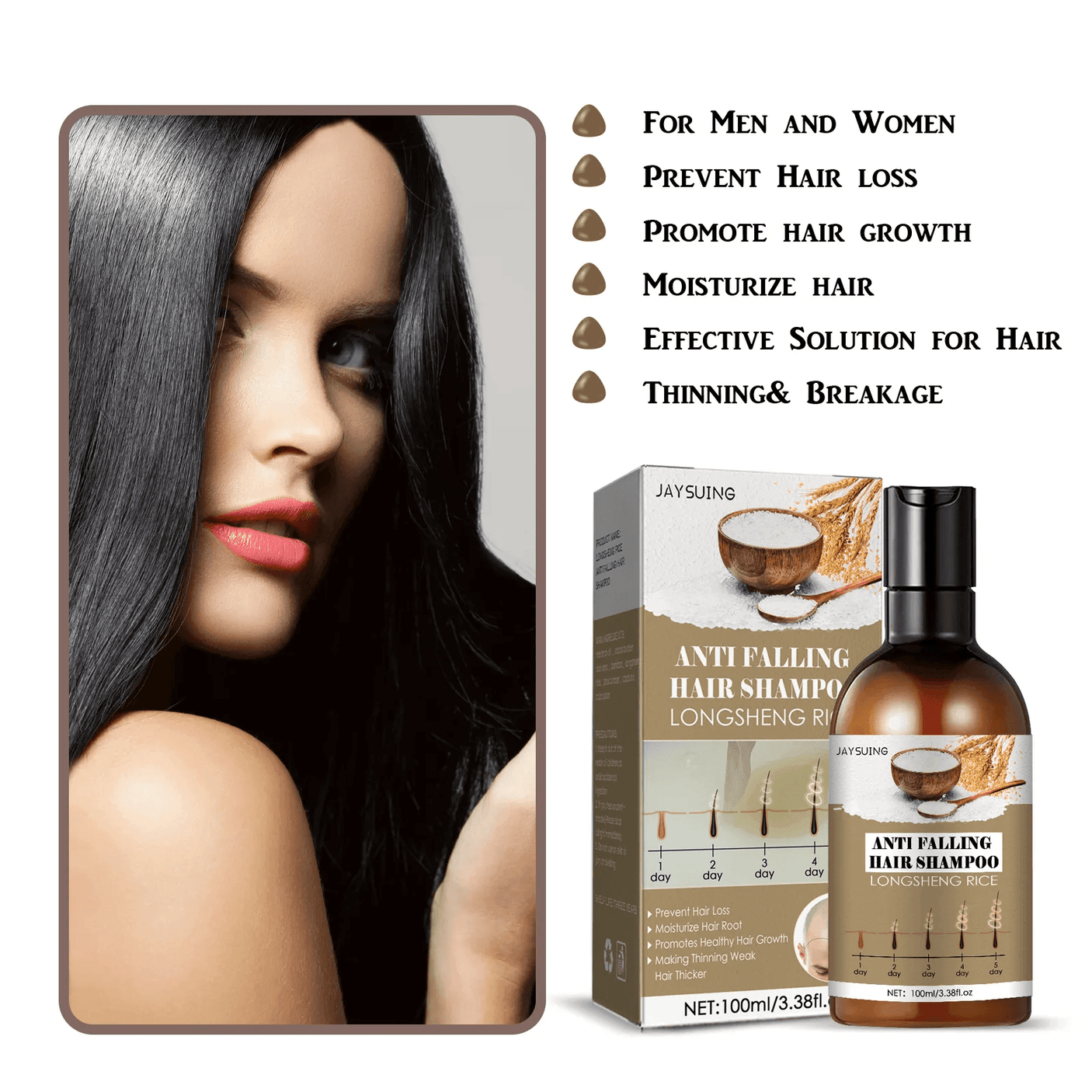 Jaysuing Anti Hair Loss & Hair Growth Shampoo - 100ml - Pinoyhyper