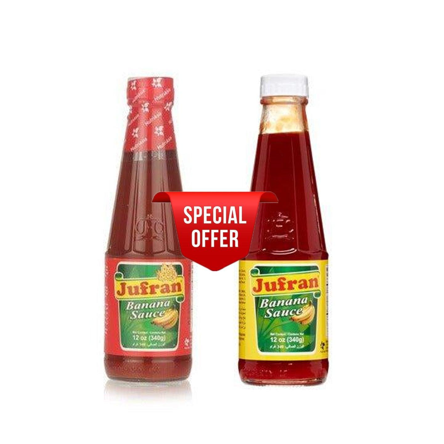 Jufran Banana Regular + Hot & Spicy Sauce - 2×340g (Offer) - Pinoyhyper