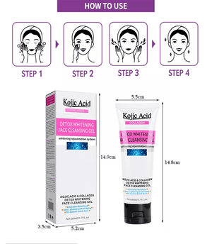 Kojic Acid Collagen Detox Whitening Face Cleansing Gel - 80ml - Pinoyhyper