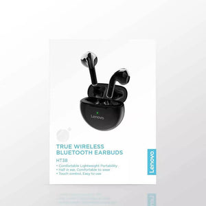 Lenovo Original True Wireless Earbuds - HT38 Black - Pinoyhyper