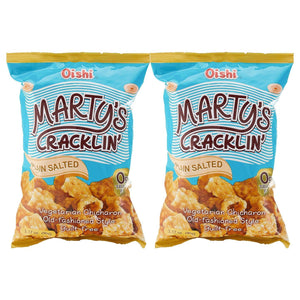 Oishi Martys Cracklin Plain Salted 2Pcs × 90gm ( Combo) - Pinoyhyper