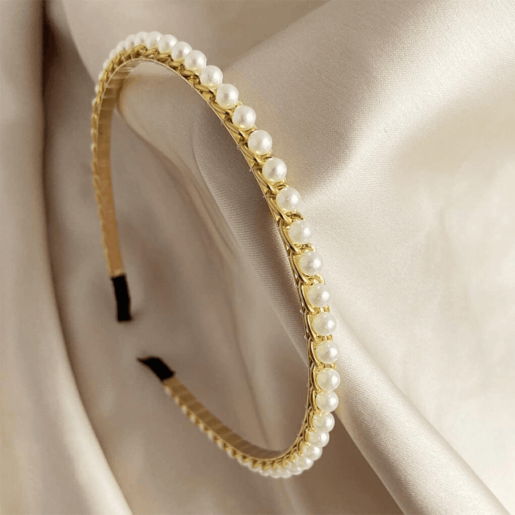 Pearl Hairband For Women Simple Elastic Headband - 1 Pcs (KT-80-523) - Pinoyhyper