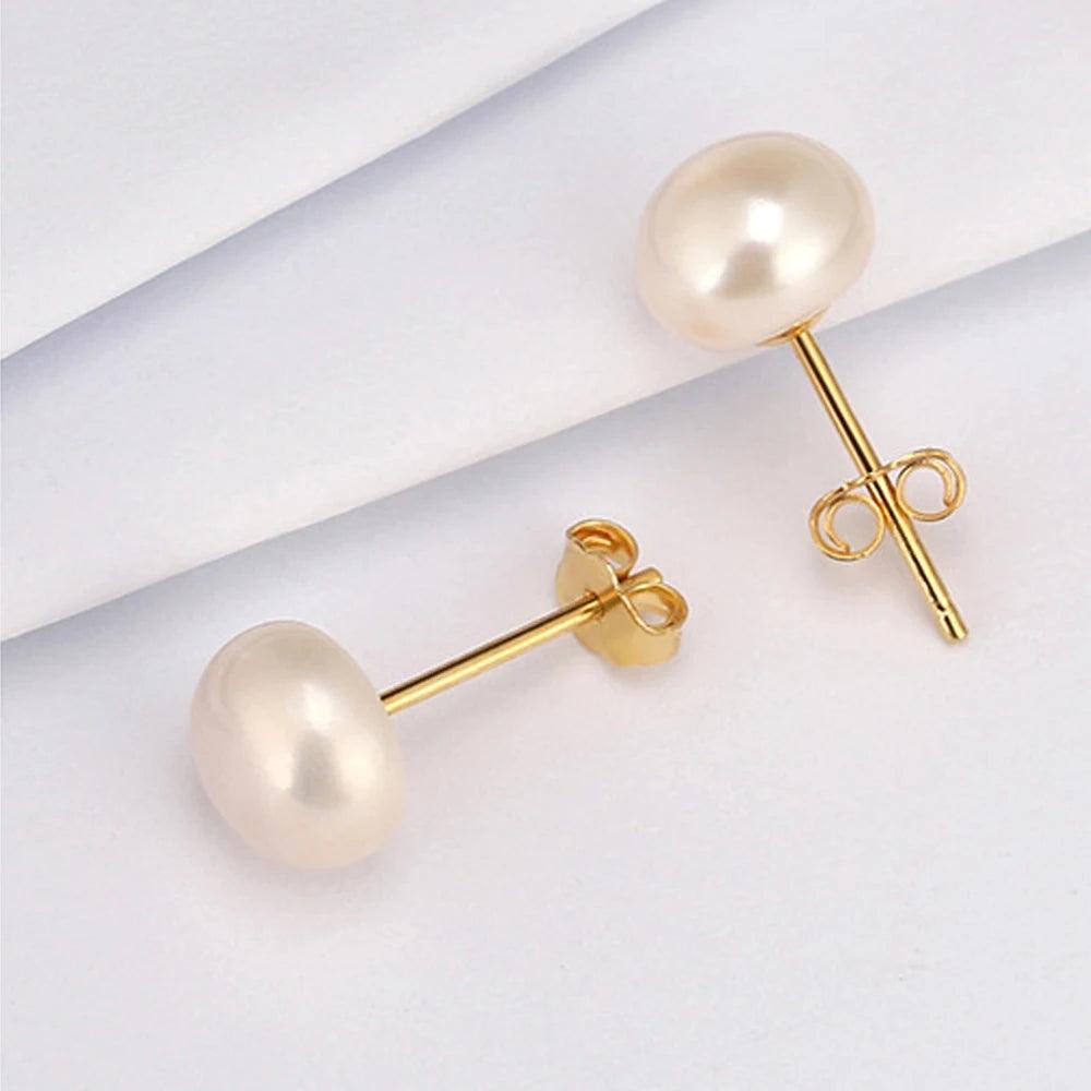 Pearl plug stud earrings Minimal Style - 1 Pc - Pinoyhyper
