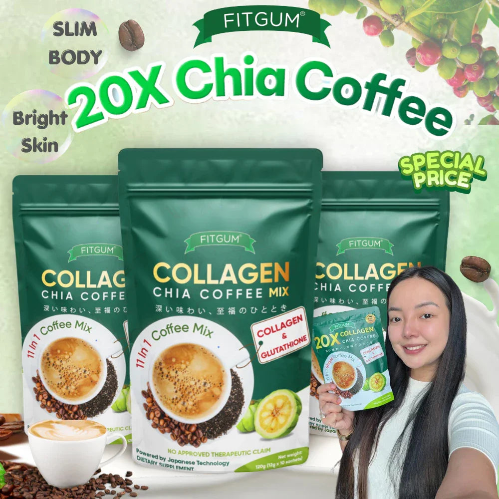 Fitgum 20X Collagen Chia Coffee Mix - Buy 2 Get 1 – Pinoyhyper
