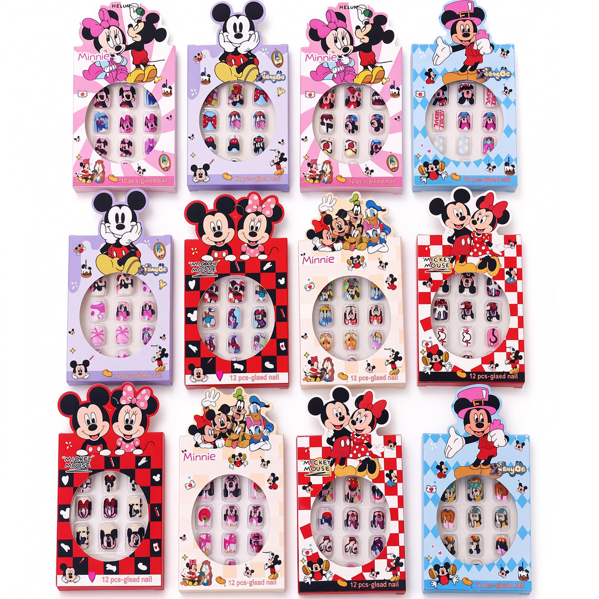 Mickey Mouse Nail Art Set For Kids 12 Pack - 6800