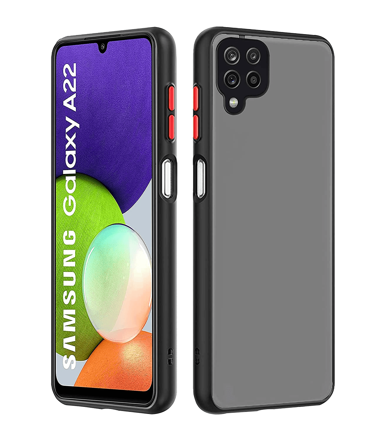 Samsung A22 Fashion Smoke Case With Ring Stand - Pinoyhyper