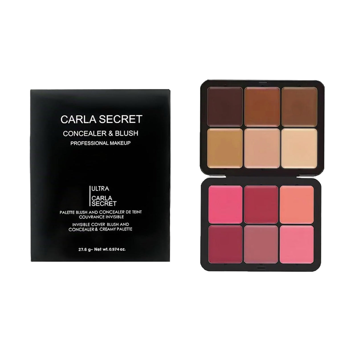 Carla Secret Concealer & Blush Makeup Palette - 12-2