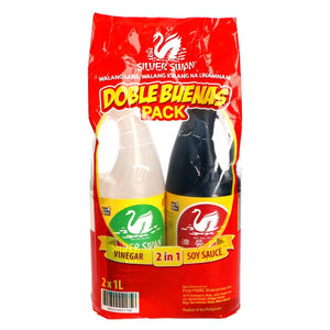Silver Swan Value Pack Soy Sauce + Vinegar - 2 x 1 L - Pinoyhyper