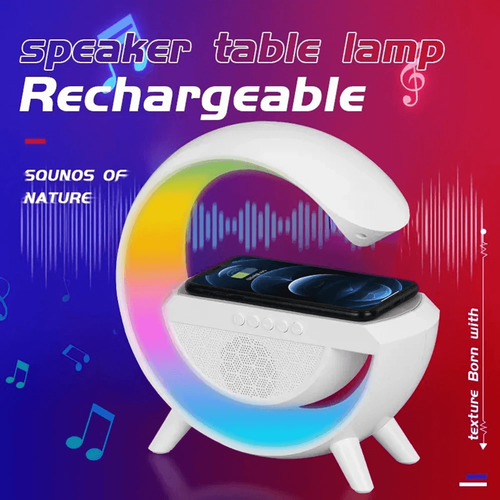 Smart Bluetooth Speaker With Wireless Charging & LED Light - BT2301 - Pinoyhyper
