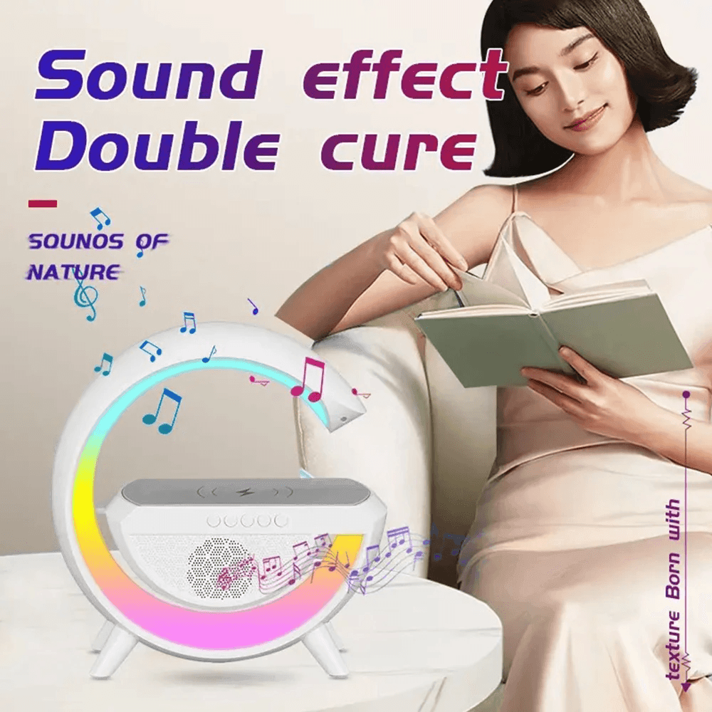 Smart Bluetooth Speaker With Wireless Charging & LED Light - BT2301 - Pinoyhyper
