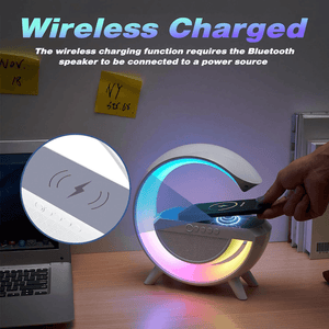 Smart Bluetooth Speaker With Wireless Charging & LED Light - BT2301 - Pinoyhyper