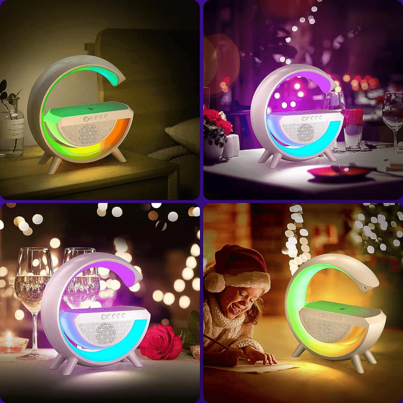 Smart Bluetooth Speaker With Wireless Charging & LED Light - BT2301 - Pinoyhyper