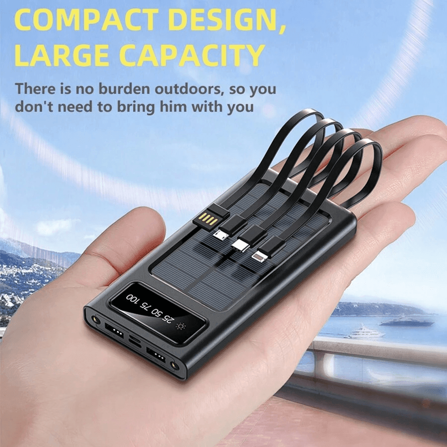 Smart Solar Portable Fast Charging Power Bank 20000mAh - Pinoyhyper