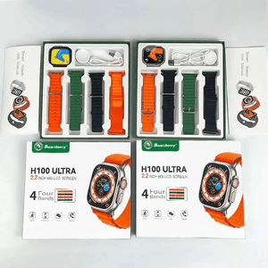 Smartberry H100 Ultra Big Screen Smart Watch With 4 Bands - Pinoyhyper