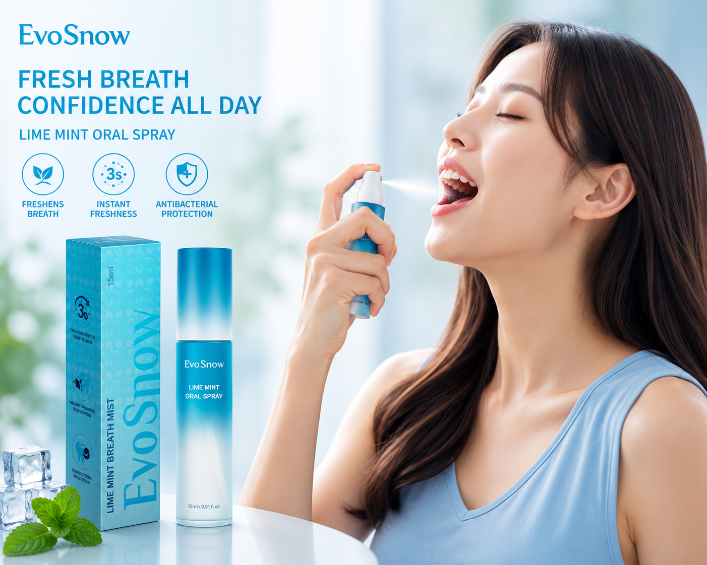 EvoSnow Lime Mint Oral Spray - 15ml