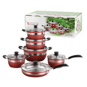 Stainless Steel Cookware Set - 12 Pcs - Pinoyhyper
