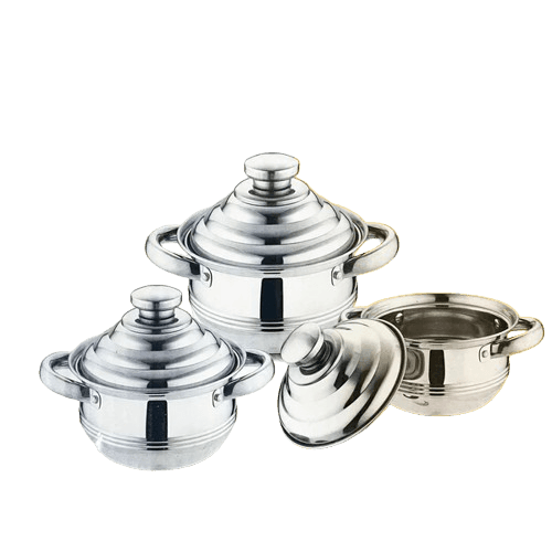 Stainless Steel Cookware Set - 3 Pcs - Pinoyhyper