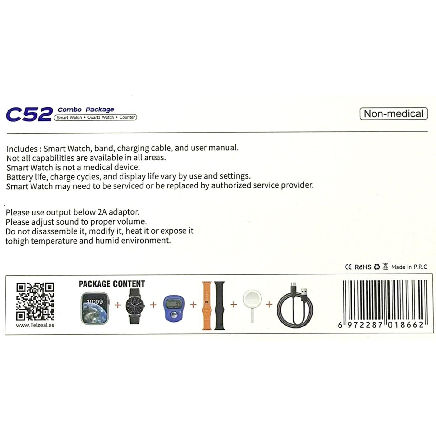 Telzeal Germany Smart Watch Combo Package - C52 - Pinoyhyper