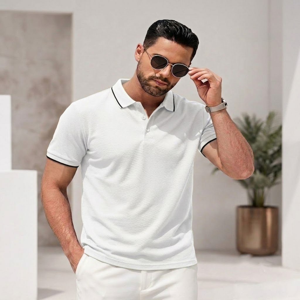 تيشيرت بولو رجالي بقصة ضيقة من Urban Edge - MTS01#