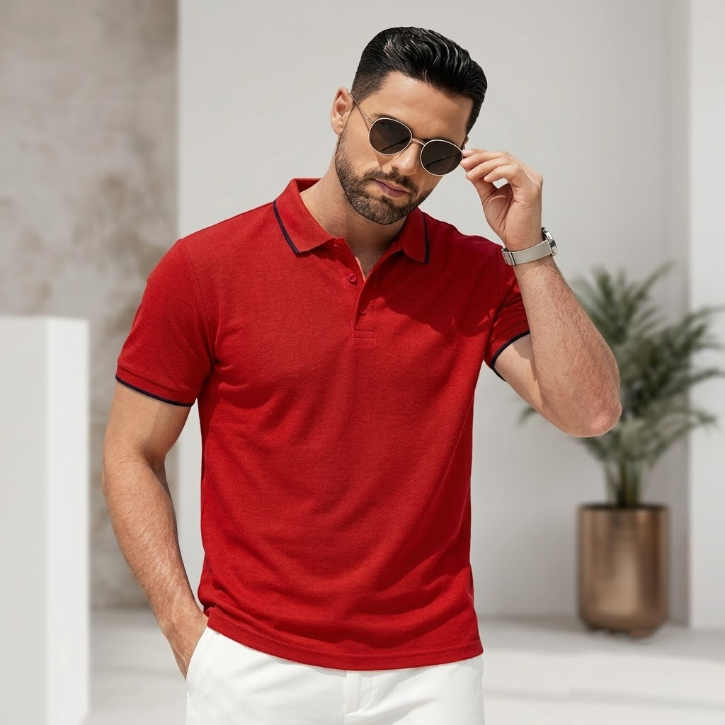 تيشيرت بولو رجالي بقصة ضيقة من Urban Edge - MTS01#