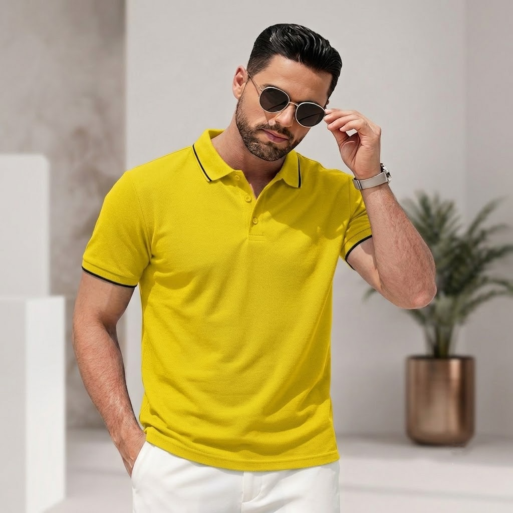 تيشيرت بولو رجالي بقصة ضيقة من Urban Edge - MTS01#