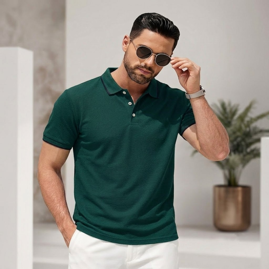 تيشيرت بولو رجالي بقصة ضيقة من Urban Edge - MTS01#