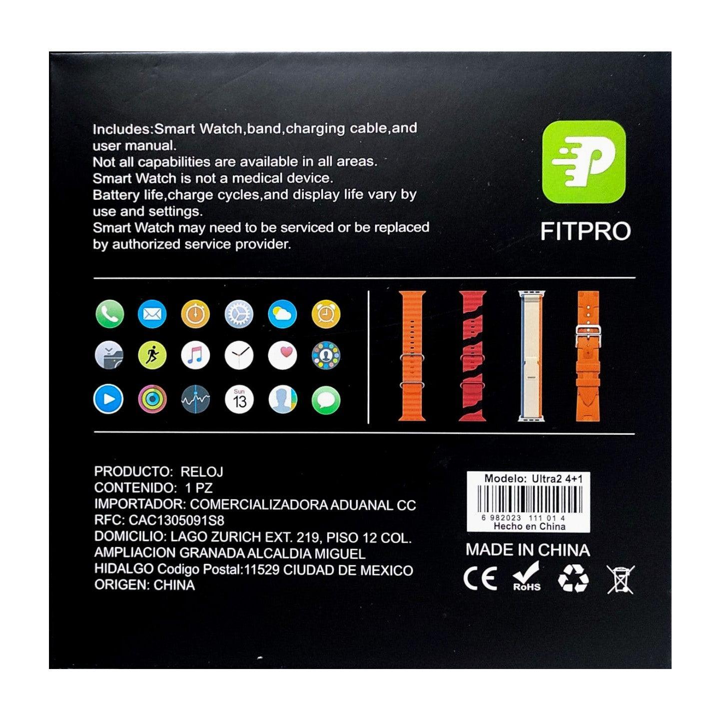 Ultra-2 Big Screen Smart Watch With 4 Bands - Pinoyhyper