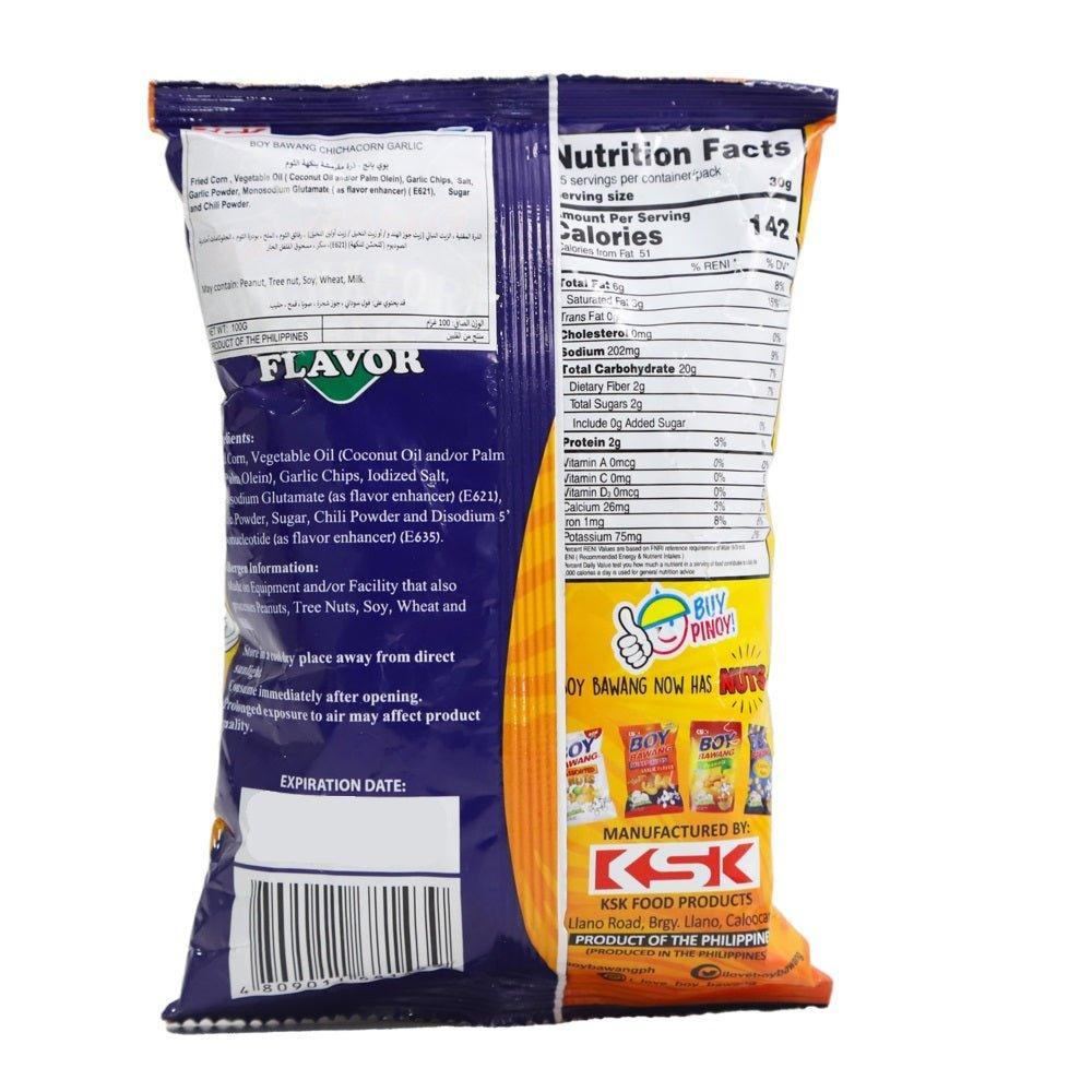 Boy Bawang Chichacorn Garlic Flavor - 100gm - Pinoyhyper
