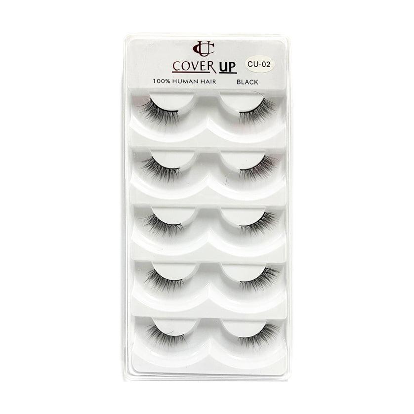 Cover Up 100% Human Hair Eyelash Black CU-02 - Pinoyhyper