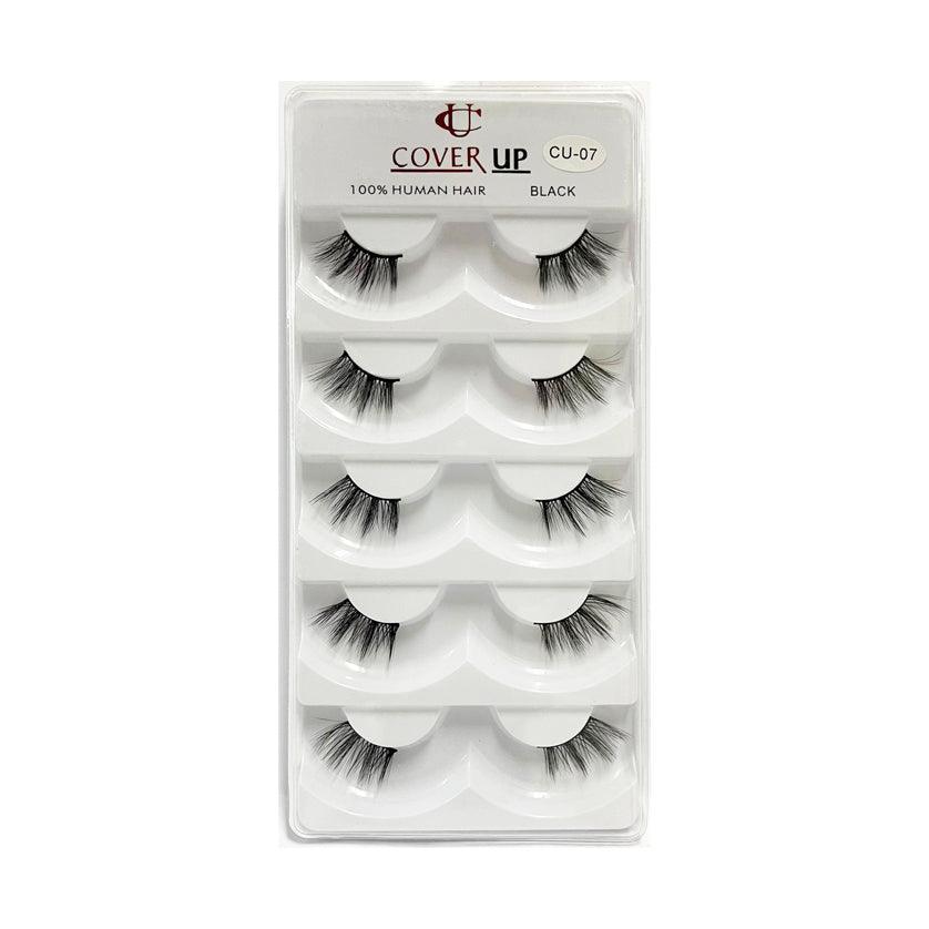 Cover Up 100% Human Hair Eyelash Black CU-07 - Pinoyhyper