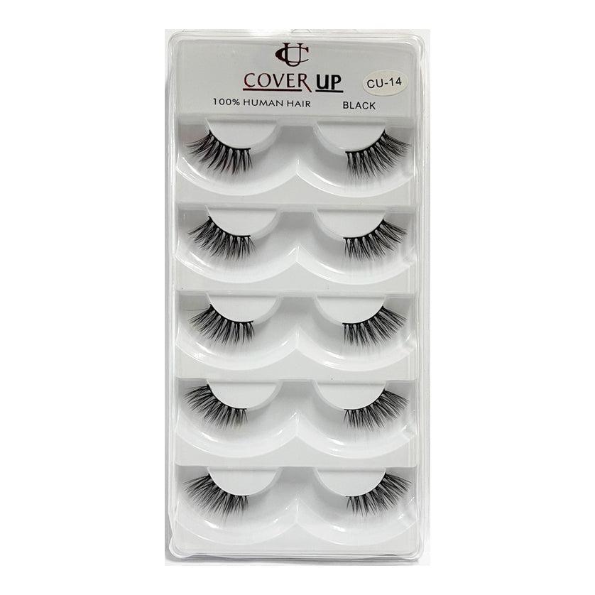 Cover Up 100% Human Hair Eyelash Black CU-14 - Pinoyhyper