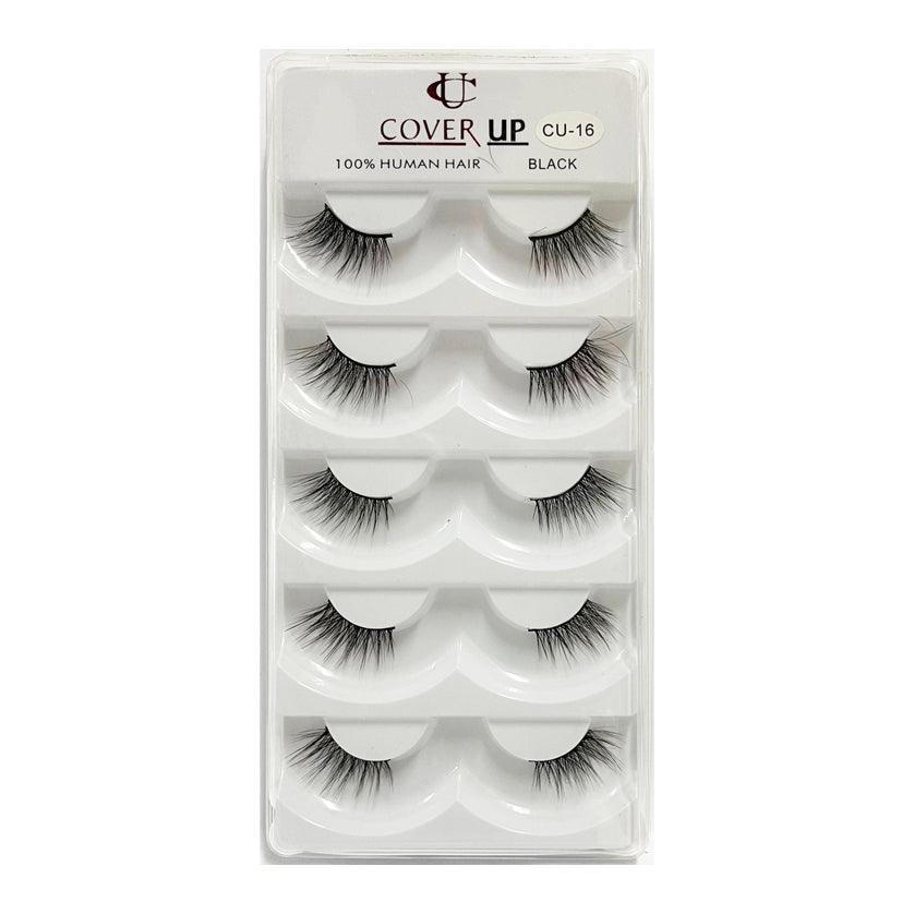 Cover Up 100% Human Hair Eyelash Black CU-16 - Pinoyhyper