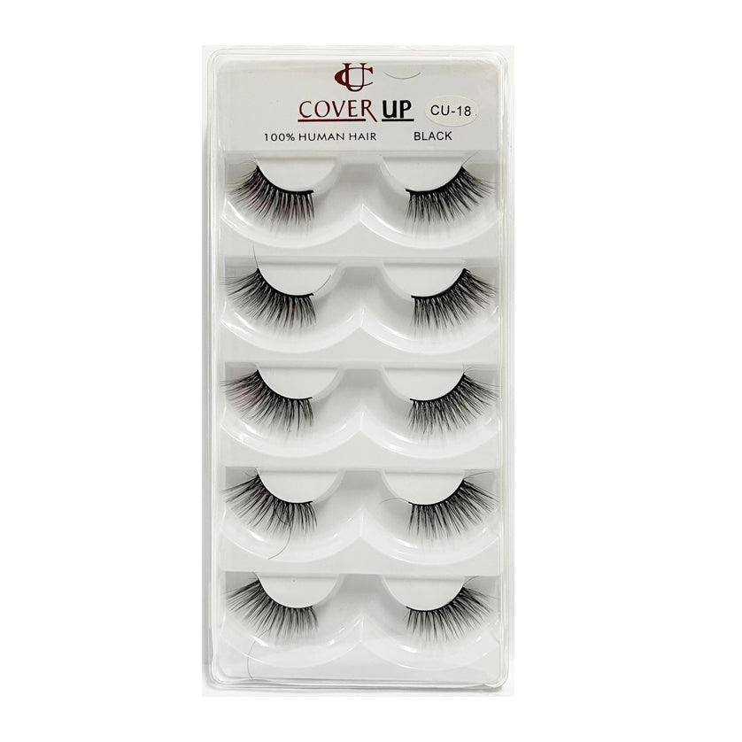 Cover Up 100% Human Hair Eyelash Black CU-18 - Pinoyhyper