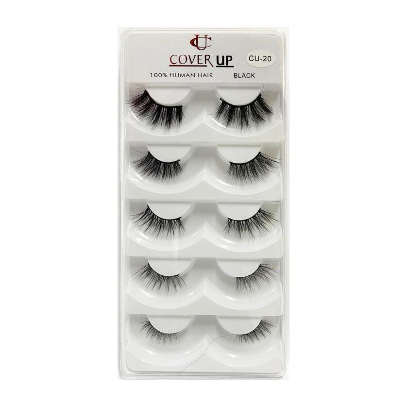 Cover Up 100% Human Hair Eyelash Black CU-20 - Pinoyhyper