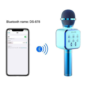 DS 878 Wireless Bluetooth Karaoke Microphone with Built-in HIFI Speaker - Pinoyhyper