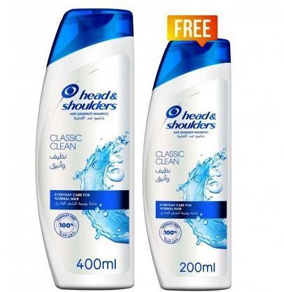 Head & Shoulders Classic Clean Anti-Dandruff Shampoo 400ml+ 200 ml - Pinoyhyper