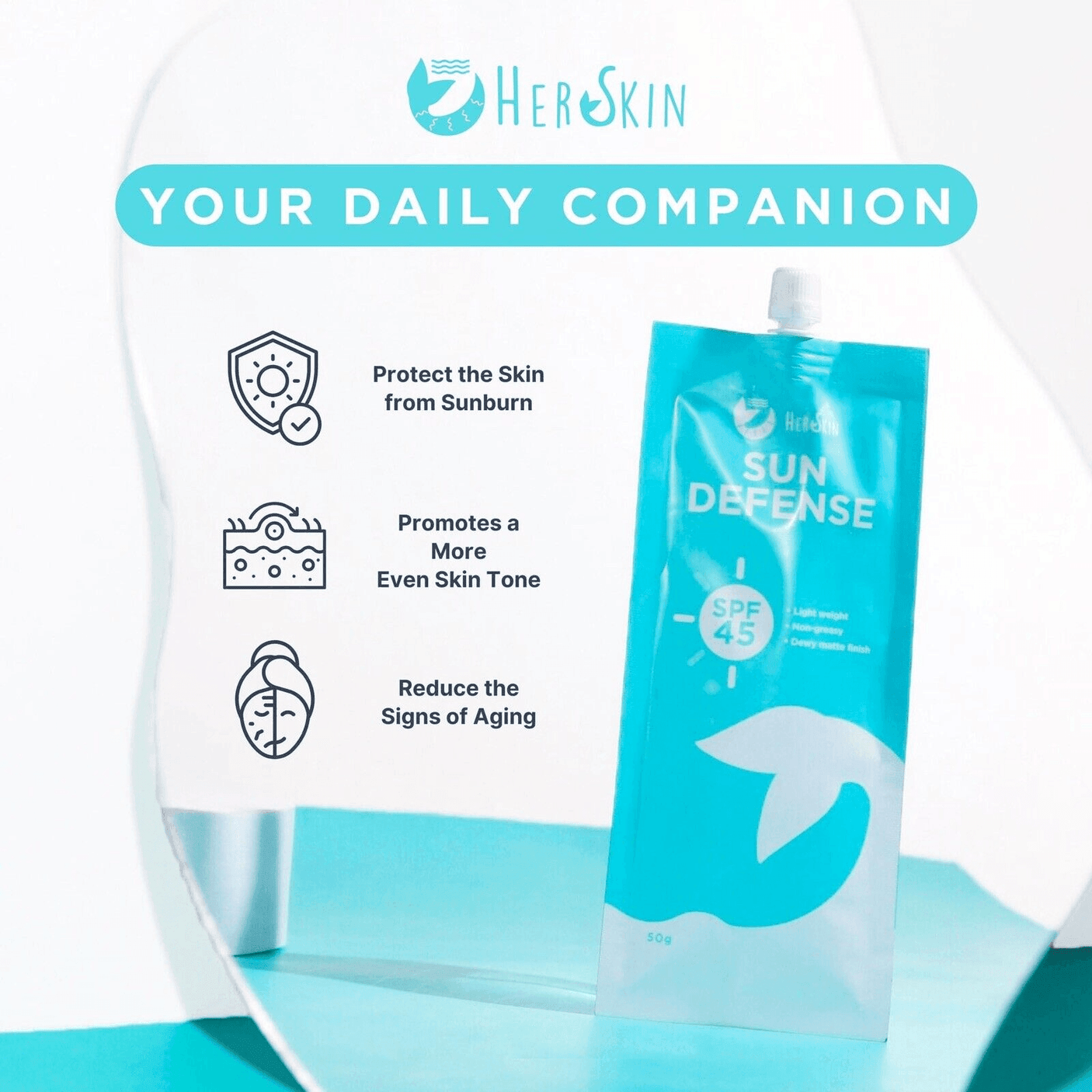 HER SKIN Sun Defense SPF45 - 50g - Pinoyhyper