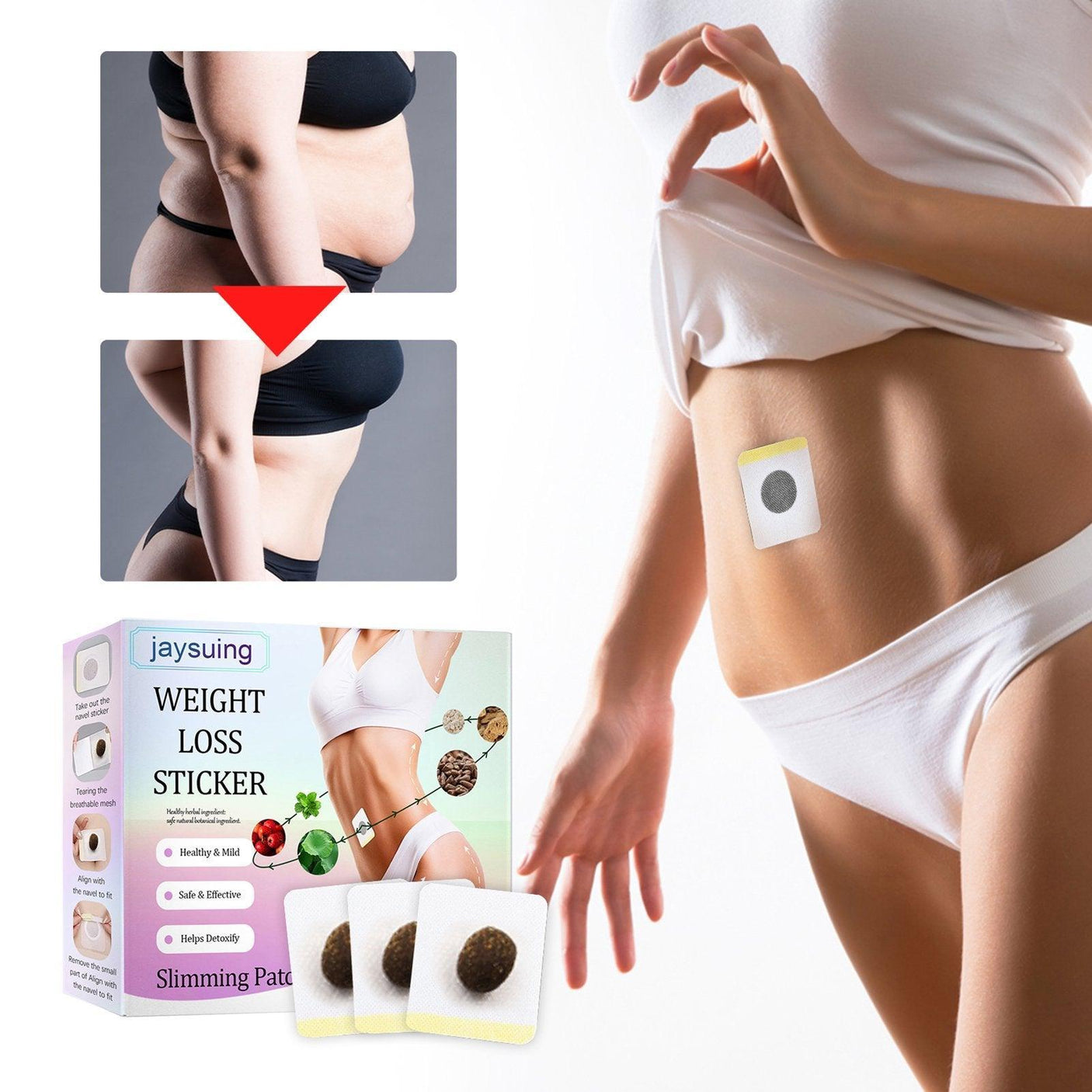Jaysuing Weight Loss Sticker - 30pcs - Pinoyhyper