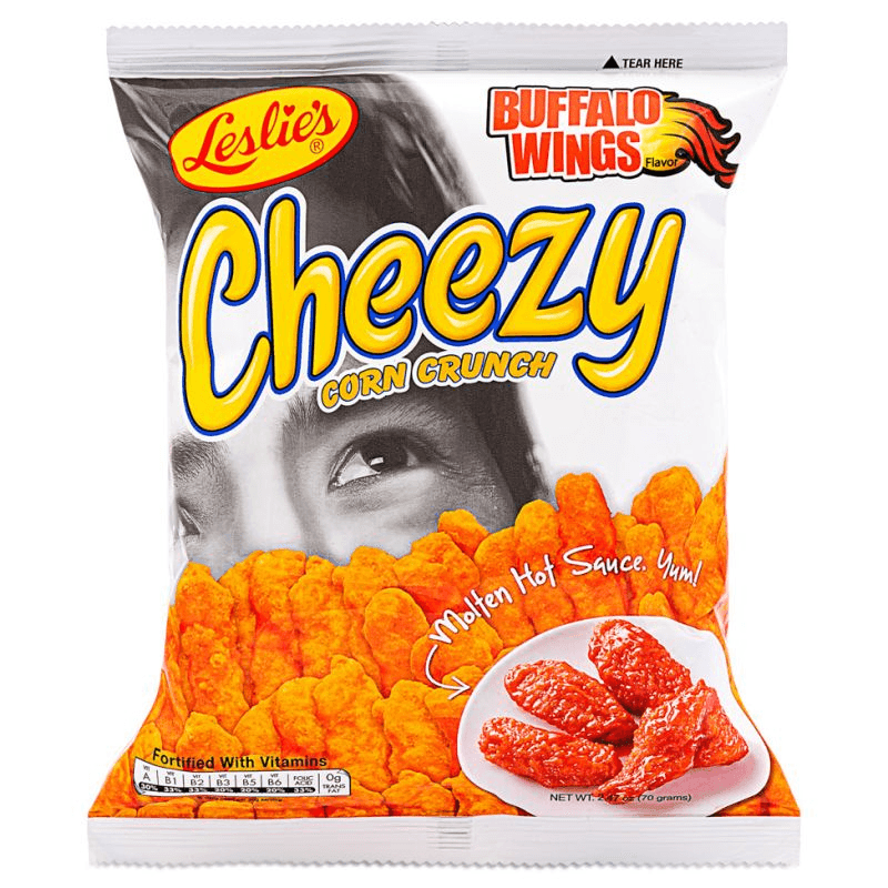 Leslie's Cheezy Corn Crunch (Buffalo Wings) - 70g - Pinoyhyper