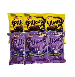 Oishi Pillow Choco Filled + UBE Filled Cracker (Combo) - 38gm - Pinoyhyper