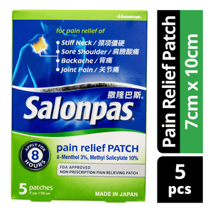 Salonpas Pain Relief Patch 7cm×10cm (Big)- 5 Patches - Pinoyhyper