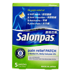 Salonpas Pain Relief Patch 7cm×10cm (Big)- 5 Patches - Pinoyhyper