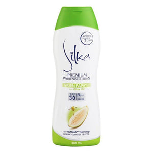 Silka Whitening Lotion Green Papaya With Olive Oil SPF30 - 200ml - Pinoyhyper