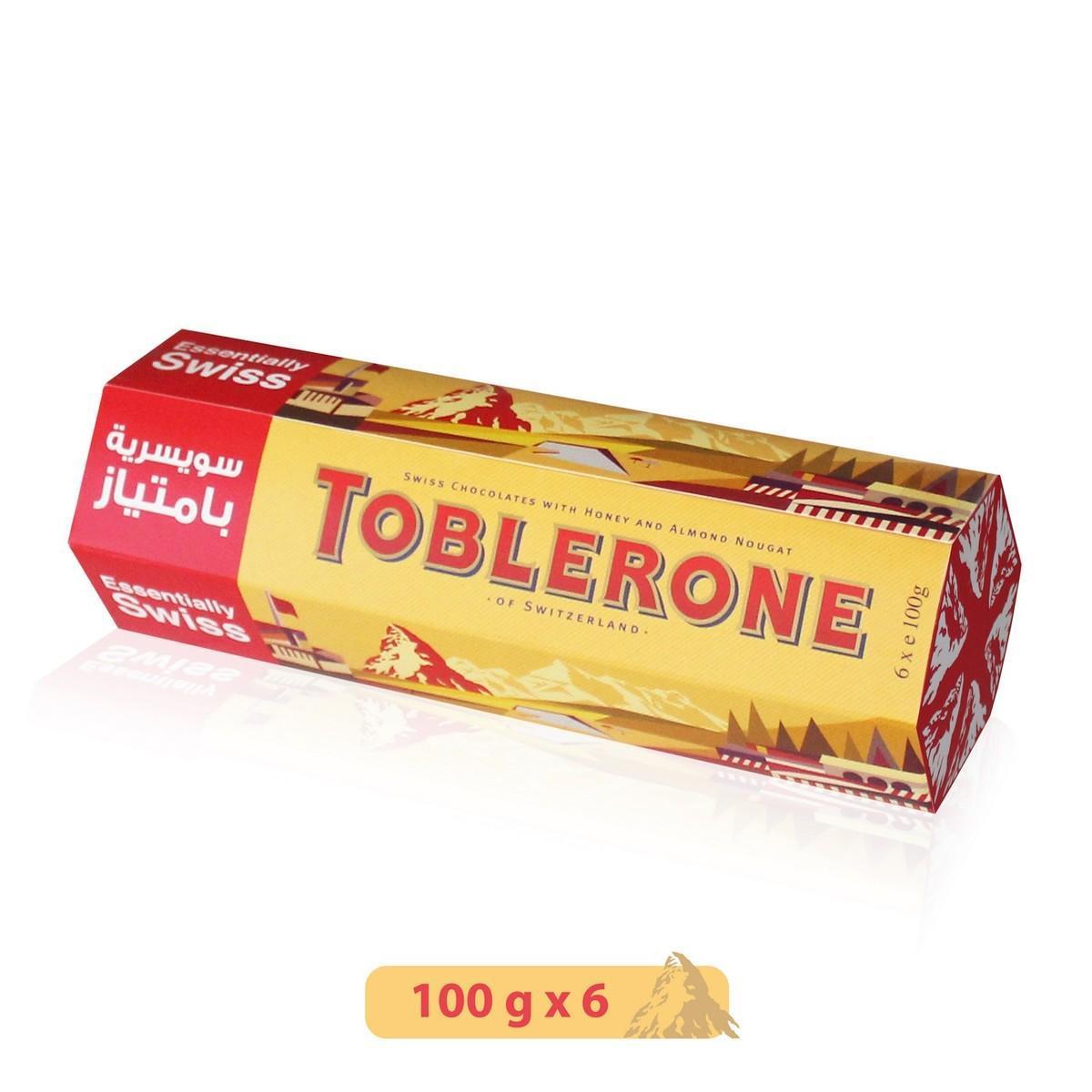Toblerone Milk Chocolate with Honey & Almond 6 x 100 g - Pinoyhyper