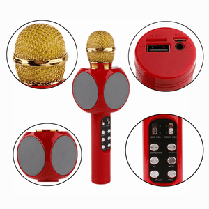 Wireless Bluetooth Microphone Karaoke With LED Light WS-1816 - Pinoyhyper
