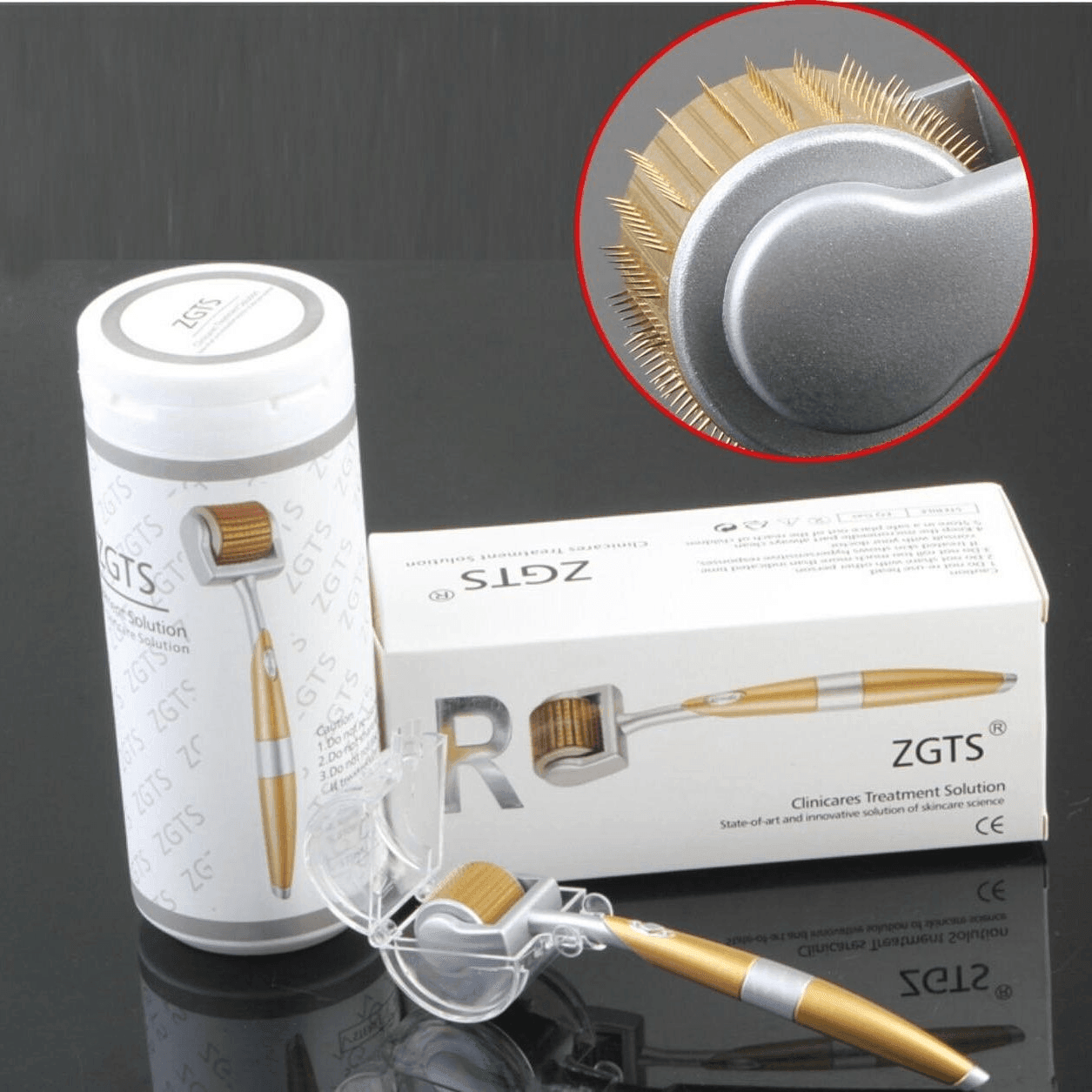 ZGTS Derma Roller Professional Gold Plated 192 Needles - 0.5mm - Pinoyhyper