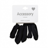 Black Soft Hair Ties for Women - 5pcs