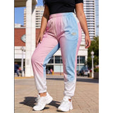 Women's Pastel Ombre Colorblock Joggers-DCX9606