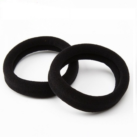 Black Soft Hair Ties for Women - 5pcs